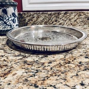 Vintage Silverplate Gallery Tray
